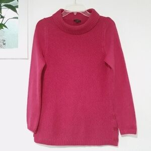 Talbots Knit Long-Sleeve Pink Fuchsia Sweater Size XS.